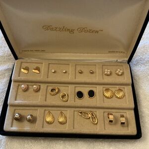Gold-Tone Earring Set - 12 Pairs